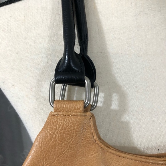 Espe handbag brown and  black with red flower - Picture 3 of 14